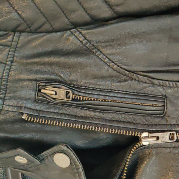 *host pick* SUPERDRY Angel Nappa Leather Biker Jacket. SIZE large. - Picture 6 of 9